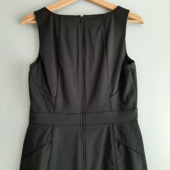 WHBM Classic Defined Waist Sheath Dress Knee Length Black Sz 6 - Picture 12 of 16